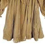 Free People Womens XS Daphne Velvet Long Sleeve Minidress in Yellow Gold NEW Photo 6