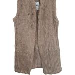 Love Token NEW  Genuine Rabbit Fur Color Latte Winter Holiday Cozy Vest Size L Photo 6