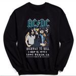 Urban Outfitters 🖤UO🖤AC⚡️DC Black Woman’s OverSized Crewneck Sweatshirt•Size:L🖤 Photo 0