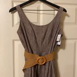 Nine West NWT pebble tan belted sleeveless dress, size 8 Photo 2