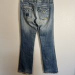 Miss Me Lucille Bootcut Yellow Embroidery Light Wash Size 28 Photo 8