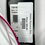 Adidas White And Pink Golf Polo Shirt Photo 4