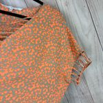 RACHEL Rachel Roy Vibrant Orange Animal Print Tunic Size L Photo 2