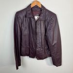Florence Tanners Leather Jacket 11/12 Women Maroon Biker Zip Up Optional Lining Red Size undefined Photo 5