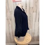 Merona  Navy Blue Collared 3/4 Sleeve Blouse XL Photo 2