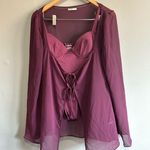 House Of CB  Prune ‘Barcelona’ Swimsuit and ‘Provence’ Cover Up Bundle | Size: L Photo 3