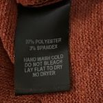 Lulus Conversation Starter Rust Orange Mock Neck Midi Sweater Dress Size Medium Photo 6