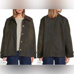 Free People New We The Free Cori Waxed Zip Front Wax Long Oversized Chore Jacket Photo 2