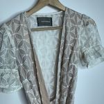 Reformation  Lucas Eyelet Mini Dress Womens New Small Ivory Photo 2