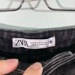 ZARA Women's Black A-line Raw Hem Denim Jeans Size 6 Photo 5