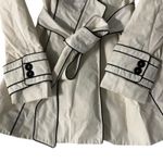 Laundry by Shelli Segal Laundry by Design Large White Black Belted‎ Trench Coat Rain Jacket* Photo 4