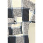 KIRUNDO‎ Black White Women's Flannel Plaid Shirts Jacket Shacket Knee Length Photo 6
