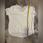 Source Unknown By Coco  White  Short Sleeve Top with Frayed Hem Photo 5