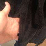 Victoria's Secret Victoria’s Secret Hooded Sherpa Fleece Robe M/L Black Belted Midi Lounge Cozy Photo 5