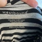 Westbound  Black Gray‎ Striped Long Sleeve Hoodie Blouse Pockets  Size Large Photo 4