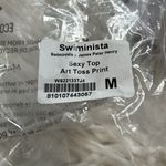 Swiminista x JPH Sexy Bikini Top Art Toss Print White Size M Photo 8