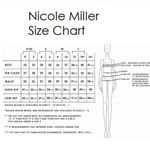 Nicole Miller  100% Silk Long Sleeve Top V-Neck‎ Color Block Black Gray Size XS Photo 11