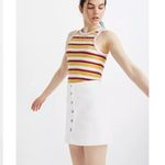 Madewell NWT  Stretch Denim‎ A-Line Mini Skirt Photo 3