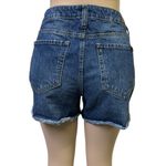 Seven7  Denim High Rise Distressed Raw Hem Cotton Weekend Shorts Womens 10 Photo 3