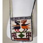Handmade Woven Wool Ecuador South American Bird Folk Art Handbag Purse 6… Photo 9