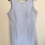 Lauren James Blue/white Seersucker Mini Dress L Photo 0