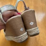 Sperry Gold Leather Espadrille Ankle Strap Open Toe Ankle Strap Shoes, Size 7 Photo 8