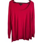Lane Bryant Lane‎ Bryant Women Tunic Sweater 14/16 Red Rayon Knit Casual Relaxed Workwear Photo 0