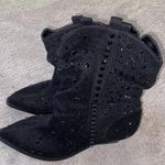 Jessica Simpson Zellya Western Cowboy Boots Booties Studded Black 9.5 Photo 0