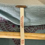 Free People Blue Adriana Woven Tee Embroidered Crop XS Boho Beach Photo 2