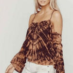 Blue Life  Tie‎ Dye Cold Shoulder Top Photo 0