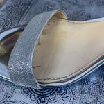 Betsey Johnson  Silver Glitter Block Heels with Adjustable Strap Size 7.5 Photo 3