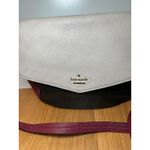 Kate Spade Crossbody Bag Womens Medium Colorblock Black Burgundy White Leather Photo 1