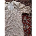 Laurence Kazar Vtg Lawrence Kazar Lace Maxi Dress Pink Beaded Sequin Cocktail Evening Large NYE Photo 1