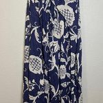 Anthropologie Blue Floral Casual Beach Wrap Pant Size Medium Photo 0