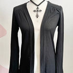 Cotton On Cotton‎ On Black Knit Cardigan Minimalist Clean Girl Academia Goth Medium Photo 0