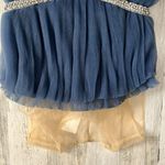 Endless Rose  Blue Tulle Tiered Mini Dress With Jeweled Belt Size Small NWT Photo 5