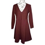 Ann Taylor  SIZE 10 Wool Blend Front Seam Long Sleeve A-Line Back Zip Dress Photo 1