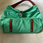 Dooney & Bourke  Aqua/ Mint Medium Logo Lock Nylon Hobo Shoulder Bag Photo 3