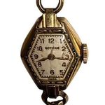 Vintage 10k Gotham Petite Ladies Art Deco Wind Up Watch Time Piece Gold Photo 0