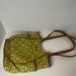 Longaberger homestead Floral Fabric double strap over the shoulder purse Green Photo 4
