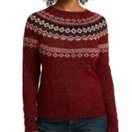 Weatherproof  Vintage Fairisle Pullover Sweater Chili Red Small Photo 0