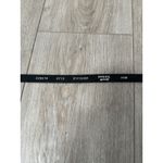 Fossil Women's Slim Black Leather Belt Size Large Rhinestone Plate Buckle Photo 1