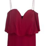 Kobi Halperin Trina Sweetheart Tiered Silk Red Cocktail Dress Size 4 Red Photo 3