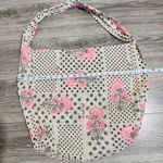 Free People  Boho Floral Stars Polka Dot Sling Bag Cream Pink Black 19x23 in Photo 6
