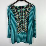 Bob Mackie Bob Mackie Top Womens 2X Bold Graphic Print Long Sleeve Retro Festival Y2K Photo 2