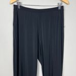 Clara Sun Woo Pants Womens Large Black Straight Leg Pull On Pocket Elastic Waist Photo 4