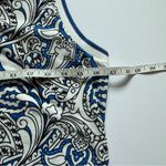 Etro Sleeveless White Blue Paisley Shirt Size 44/Medium Photo 4