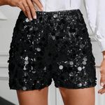 NWOT Sequin Black Women's Shorts Photo 0