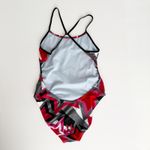Nike [] Red Black Star Print Thin Strap One-Piece Competition Swimsuit Size 10/36 Photo 1