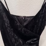 Love Culture  Black Velvet Spaghetti Strap Ruched Bodycon Dress Made in USA Photo 1